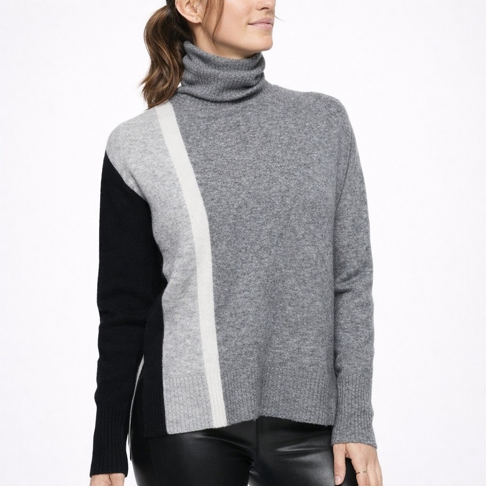 ATHLETA Transit‎ Colorblock Merino Wool Turtleneck Sweater. Size XS